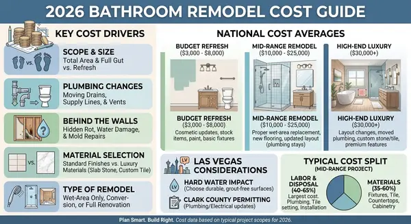 Bathroom Remodel Cost in 2026: What It Really Costs by Scope