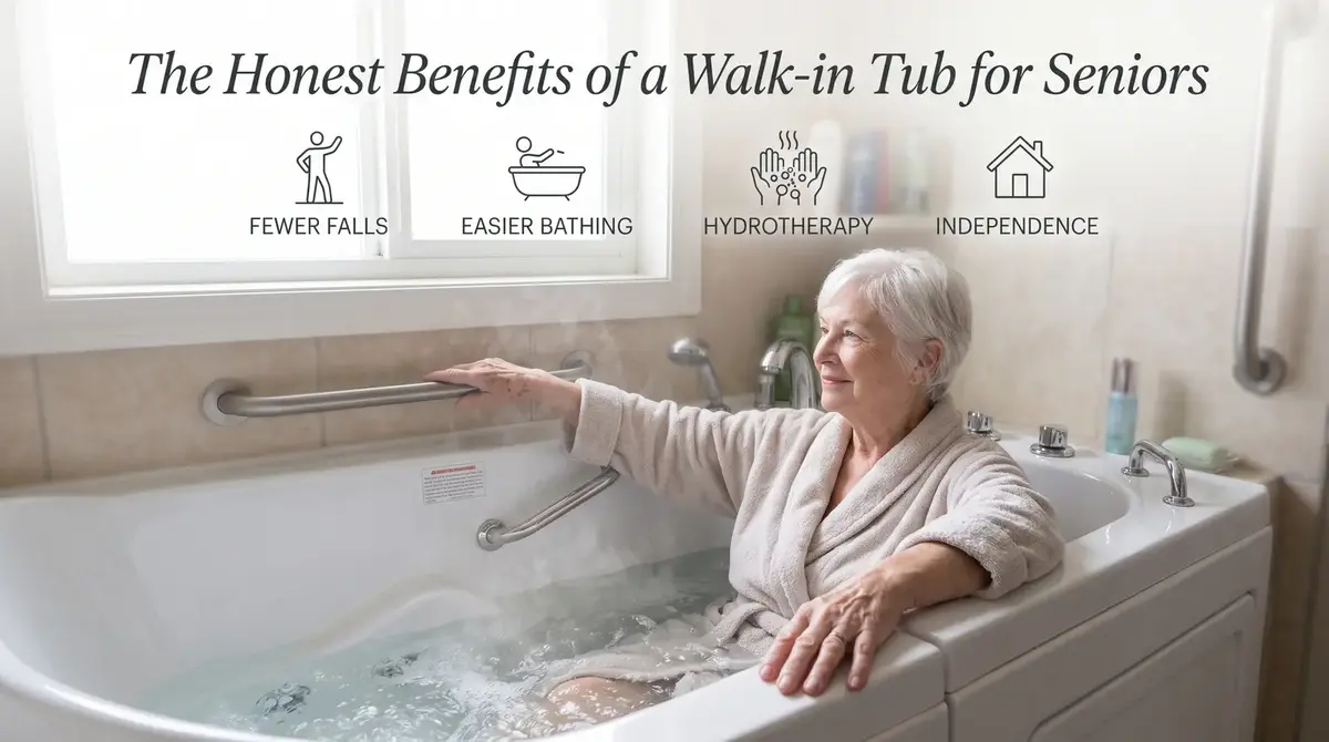 Walk-In Tub Benefits for Seniors: Safety, Comfort & More